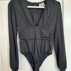 Black Long Sleeve Bodysuit